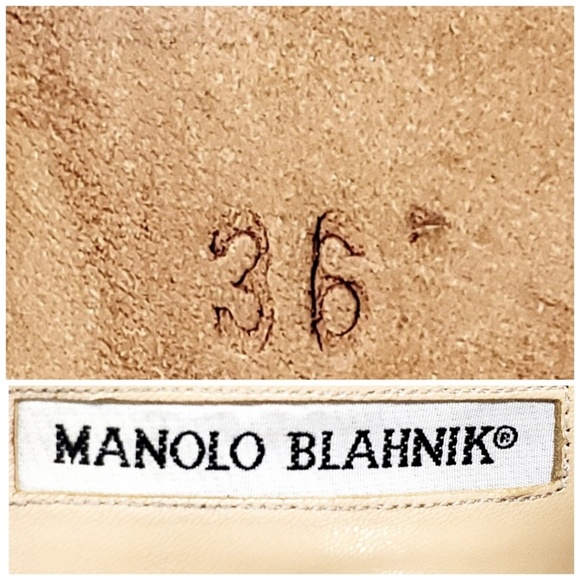 Manolo Blahnik Black Leather Slingback Heels - Picture 8 of 8